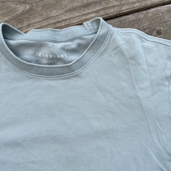 Everlane Premium Weight Relaxed Tee Ribbed collar XL - Picture 6 of 9